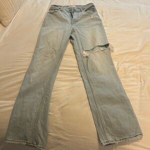 Curve Love 90s Straight Ultra High Rise Jeans. Lightly worn